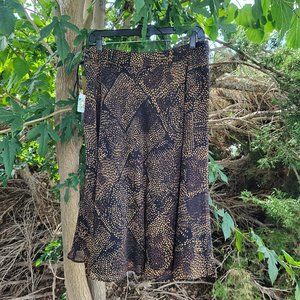 Jones New York Collection Brown and Black Flowy Skirt